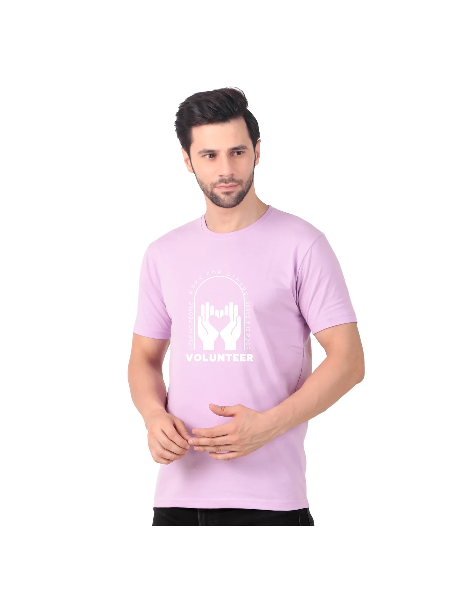 Fabstieve men Solid Round Neck Pure Cotton Brown (Vk-219_Print-156)