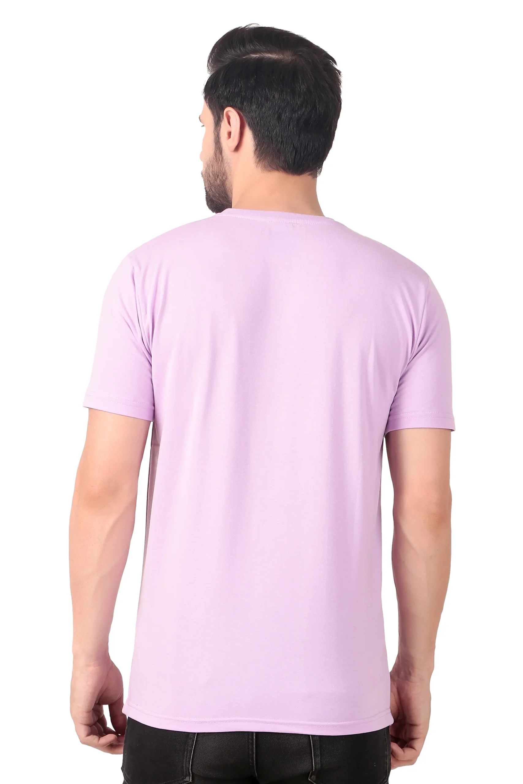 Fabstieve men Solid Round Neck Pure Cotton Brown (Vk-219_Print-154)
