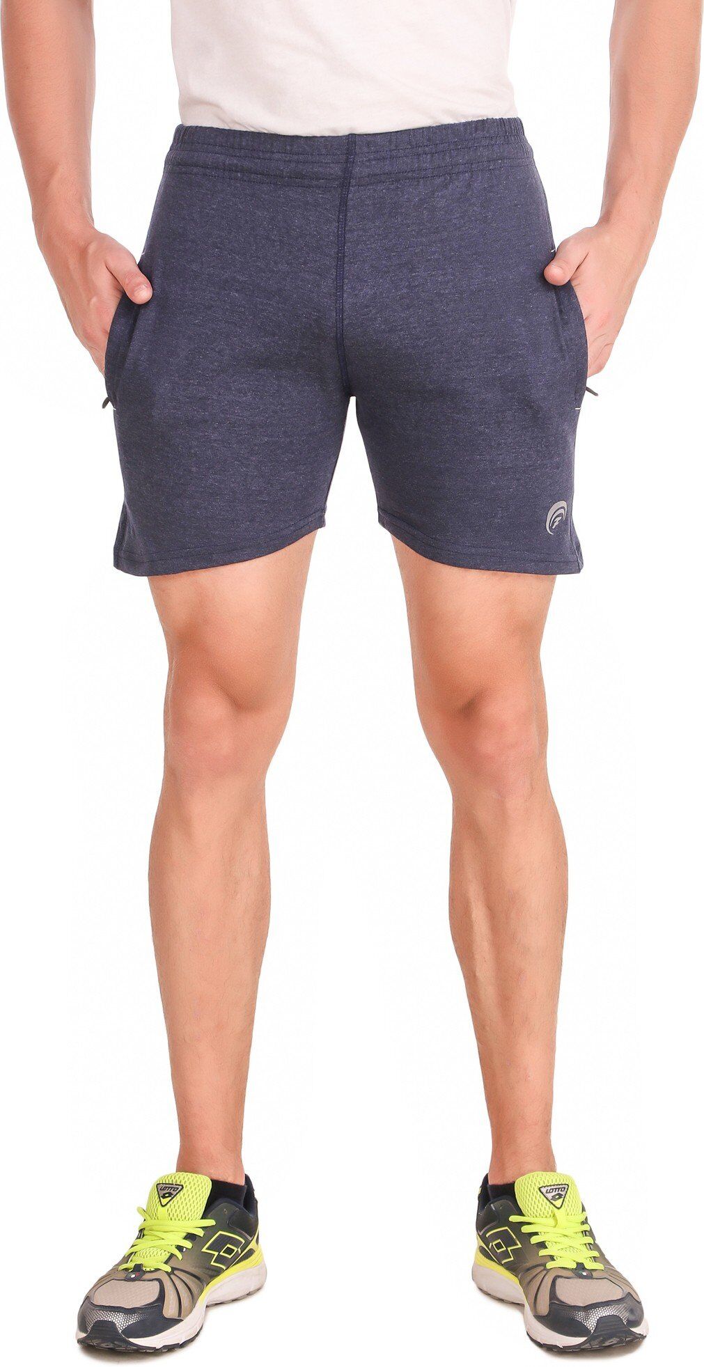 Blue Hosiery Self Design Short For Men