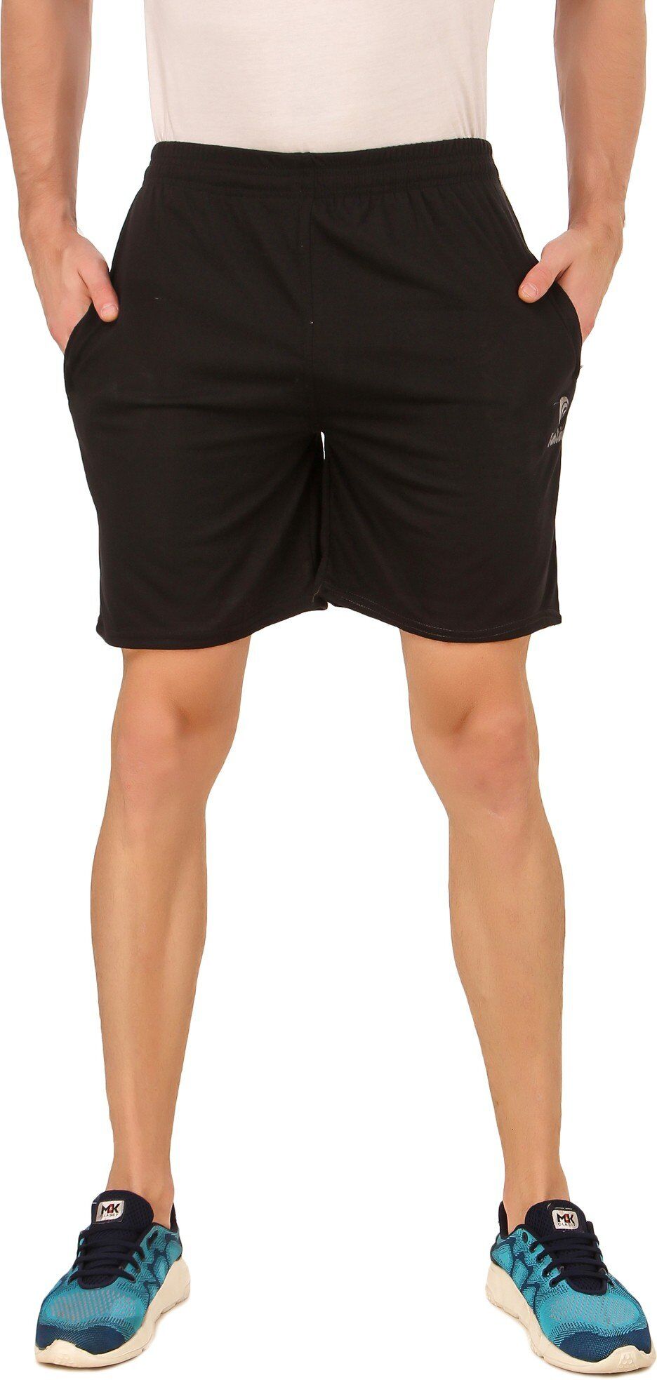 Black Hosiery Solid Short For Men & Women