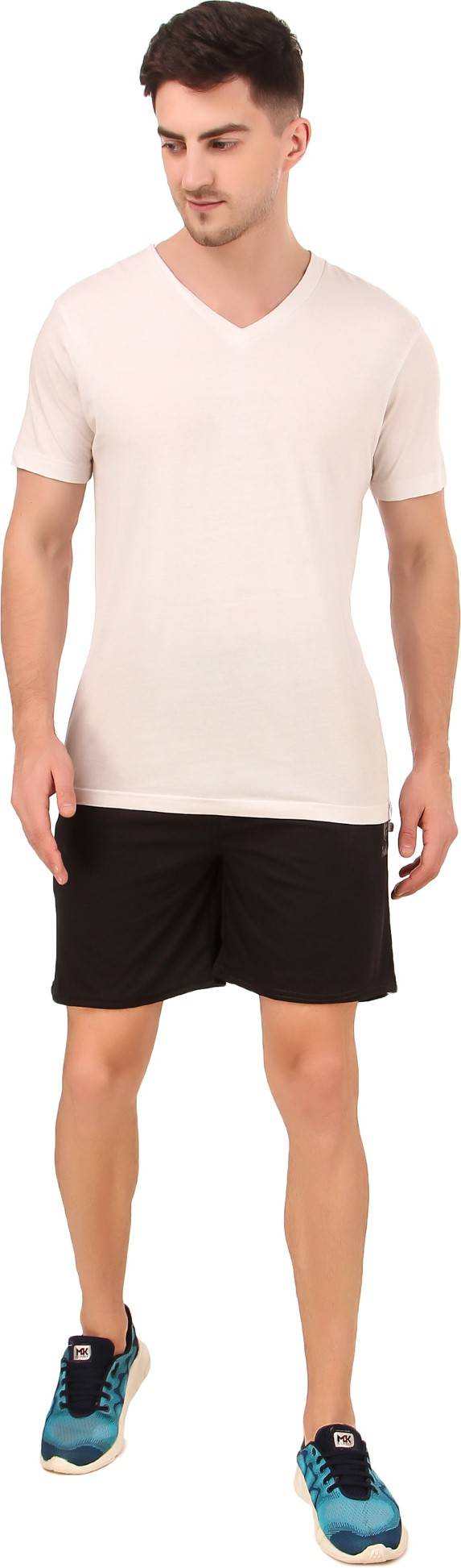 Black Hosiery Solid Short For Men & Women - Image 4