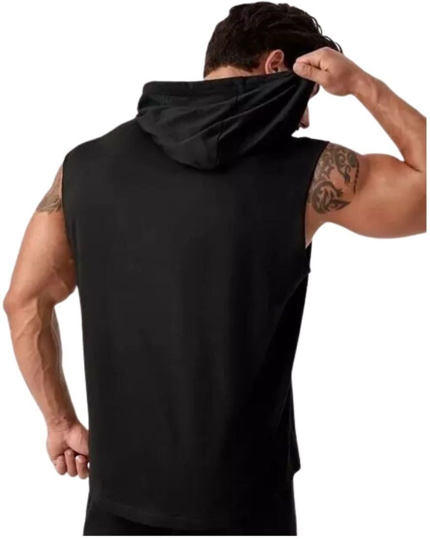 Black Polyester Blend Printed Vest For Men - Image 2