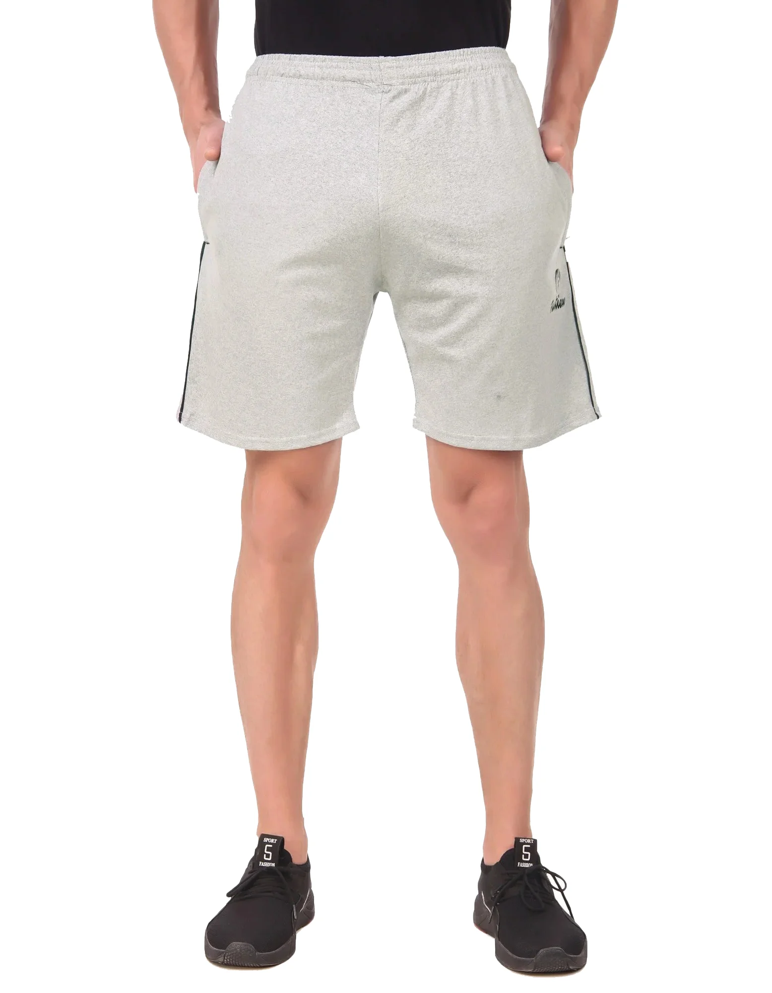 Grey Hosiery Solid Short For Men